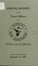 Receipts and expenditures of the Town of Madbury 1991_cover