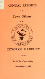 Receipts and expenditures of the Town of Madbury 1980_cover