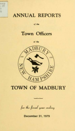 Receipts and expenditures of the Town of Madbury 1979_cover