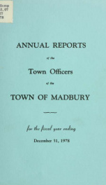 Receipts and expenditures of the Town of Madbury 1978_cover