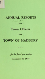 Receipts and expenditures of the Town of Madbury 1977_cover