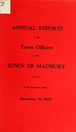 Receipts and expenditures of the Town of Madbury 1976_cover