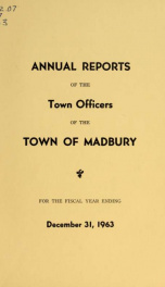 Receipts and expenditures of the Town of Madbury 1963_cover