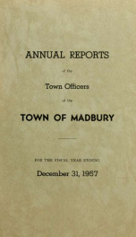 Receipts and expenditures of the Town of Madbury 1957_cover