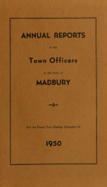 Receipts and expenditures of the Town of Madbury 1950_cover