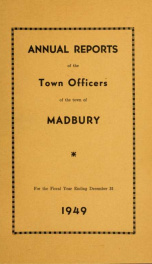 Receipts and expenditures of the Town of Madbury 1949_cover