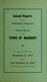 Receipts and expenditures of the Town of Madbury 1947_cover