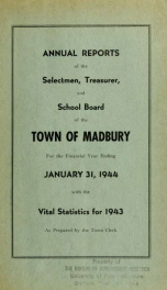 Receipts and expenditures of the Town of Madbury 1943_cover