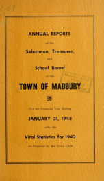 Receipts and expenditures of the Town of Madbury 1942_cover