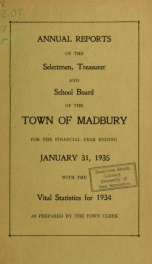 Receipts and expenditures of the Town of Madbury 1934_cover