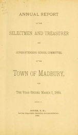 Receipts and expenditures of the Town of Madbury 1883_cover