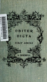 Obiter dicta [first series]_cover