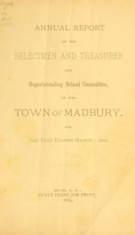 Receipts and expenditures of the Town of Madbury 1882_cover