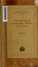 The teaching of geography, history and civics, June 1917_cover