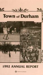 Receipts and expenditures of the town of Durham for the year ending . 1992_cover