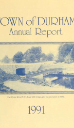 Receipts and expenditures of the town of Durham for the year ending . 1991_cover