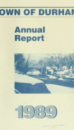 Receipts and expenditures of the town of Durham for the year ending . 1989_cover