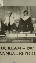 Receipts and expenditures of the town of Durham for the year ending . 1987_cover