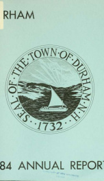 Receipts and expenditures of the town of Durham for the year ending . 1984_cover