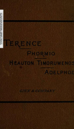 Terence: Phormio, Heauton timorumenos, Adelphoe_cover