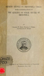 Genetic studies on Drosophila virilis, with considerations on the genetics of other species of Drosophila_cover