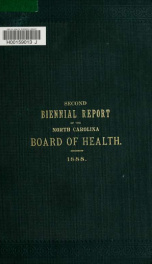 Biennial report of the North Carolina Board of Health [serial] 2, 1887-1888_cover
