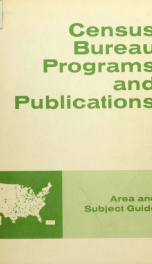 Census Bureau programs and publications; area and subject guide_cover