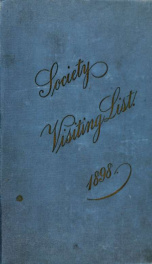 Society visiting list : or, "Blue Book" for the season of .. yr.1898_cover