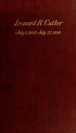 Leonard R. Cutter. In memoriam. July 1, 1825-July 13, 1894_cover