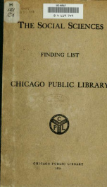 The social sciences; finding list_cover