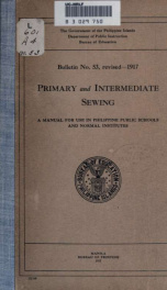Primary and intermediate sewing; a manual for use in Philippine schools and normal institutes_cover