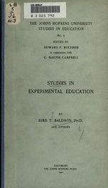 Studies in experimental education_cover