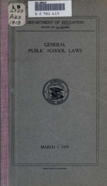 General public school laws, March 1, 1919_cover