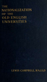 On the nationalisation of the old English universities_cover