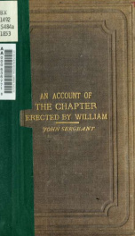 An account of the chapter erected by William, titular Bishop of Chalcedon, and ordinary of England and Scotland_cover