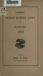 General public school laws of Alabama, 1905_cover