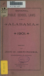 General public school laws of Alabama. 1901_cover