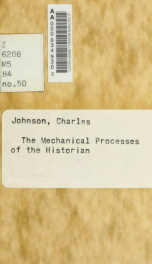 The mechanical processes of the historian_cover