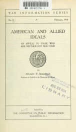 American and allied ideals: an appeal to those who are neither hot nor cold_cover