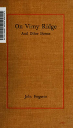 On Vimy Ridge and other poems_cover