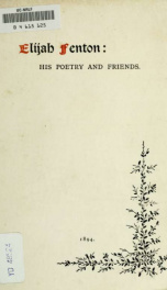 Elijah Fenton : his poetry and friends_cover