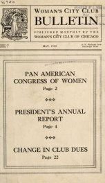 Woman's City Club bulletin 11-12 (1922:May - 1923:Apr.)_cover