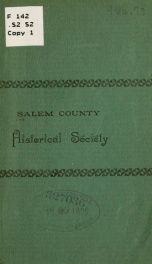 Constitution and by-laws of the Salem County Historical Society_cover