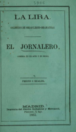 El jornalero : comedia en un acto_cover