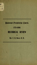 Historical review of the First Presbyterian Church of Blackwood, N.J. : a sermon_cover