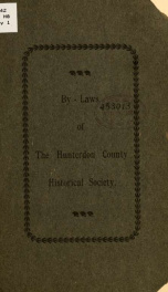 By-laws of the Hunterdon County Historical Society 2_cover