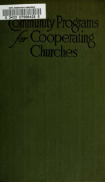 Community programs for cooperating churches; a manual of principles and methods_cover