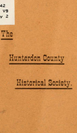 History of the Hunterdon county historical society_cover