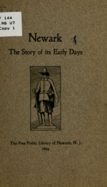 Newark; the story of its early days_cover