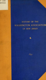 History of the Washington association of New Jersey_cover